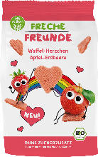 dm-drogerie markt Freche Freunde Waffel-Herzchen Apfel-Erdbeere, ab 1 Jahr - bis 30.04.2024