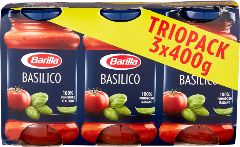 Barilla Sauce Basilico, 3 x 400 g