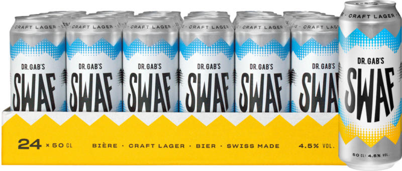 Birra lager chiara Swaf Dr. Gabs, 24 x 50 cl
