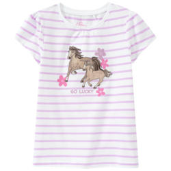 Mädchen T-Shirt mit Pferde-Print