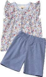 ALANA Schlafanzug Pro Climate mit Blumen-Muster, blau, Gr. 104