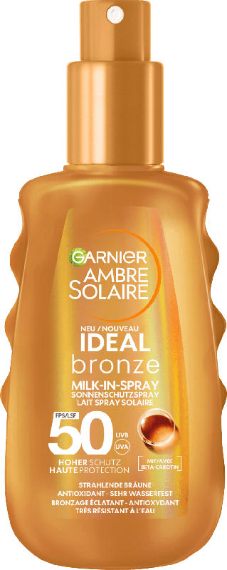 Garnier Ambre Solaire Sonnenspray ideal bronze milk-in Spray, LSF 50