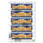 Die Post | La Poste | La Posta Francobolli CHF 1.00 «100 anni Teatro del mondo di Einsiedeln», Foglio da 5 francobolli