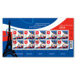 Die Post | La Poste | La Posta Timbres CHF 1.20 «Jeux Olympiques d’été Paris 2024», Feuille miniature de 10 timbres