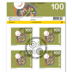 Timbres CHF 1.00 «Grillade entre amis», Feuille de 10 timbres