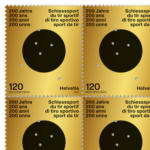 Die Post | La Poste | La Posta Briefmarken CHF 1.20 «200 Jahre Schweizer Schiesssportverband (SSV)», Bogen mit 20 Marken