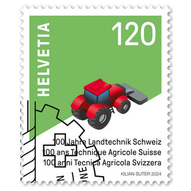 Briefmarke «100 Jahre Landtechnik Schweiz»