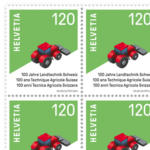 Die Post | La Poste | La Posta Timbres CHF 1.20 «100 ans Technique Agricole Suisse», Feuille de 20 timbres