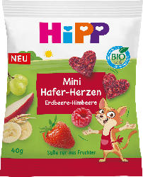 Hipp Kindersnack Mini Hafer-Herzen Erdbeere-Himbeere, ab 1 Jahr