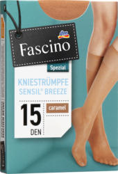 Fascino Kniestrümpfe mit kühlender Faser SENSIL® BREEZE caramel Gr. 35-38, 15 DEN