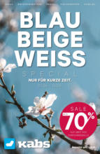 Kabs PolsterWelt Kiel Kabs: Specialprospekt-01 blau-beige-weiss - bis 14.04.2024