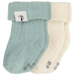 2 Paar Newborn Socken mit Rippstruktur