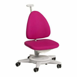 Chaise de bureau pour enfants Maximo, textile, blanc/rose
