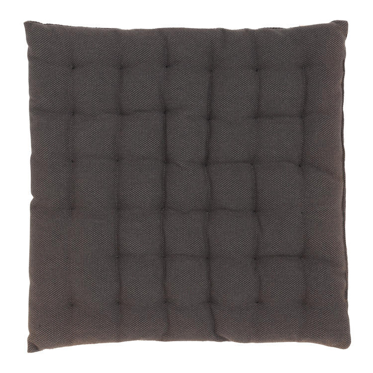 Coussin d’assise Silas, polyester, gris anthracite