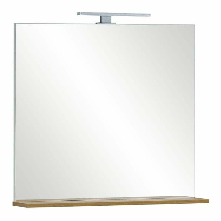 Miroir PESCARA, matériau de bois, blanc/chêne