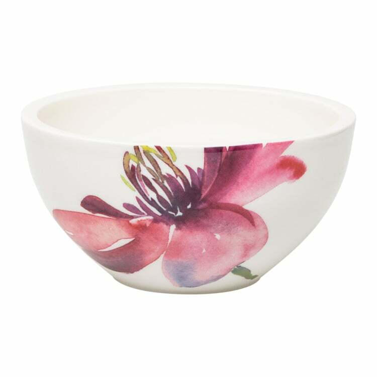 Schale ARTESANO FLOWER, Keramik, weiss/multicolor