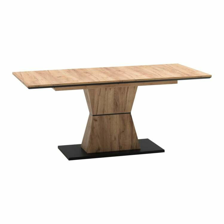Table à rallonge DERBY, matériau de bois, struktureiche terra