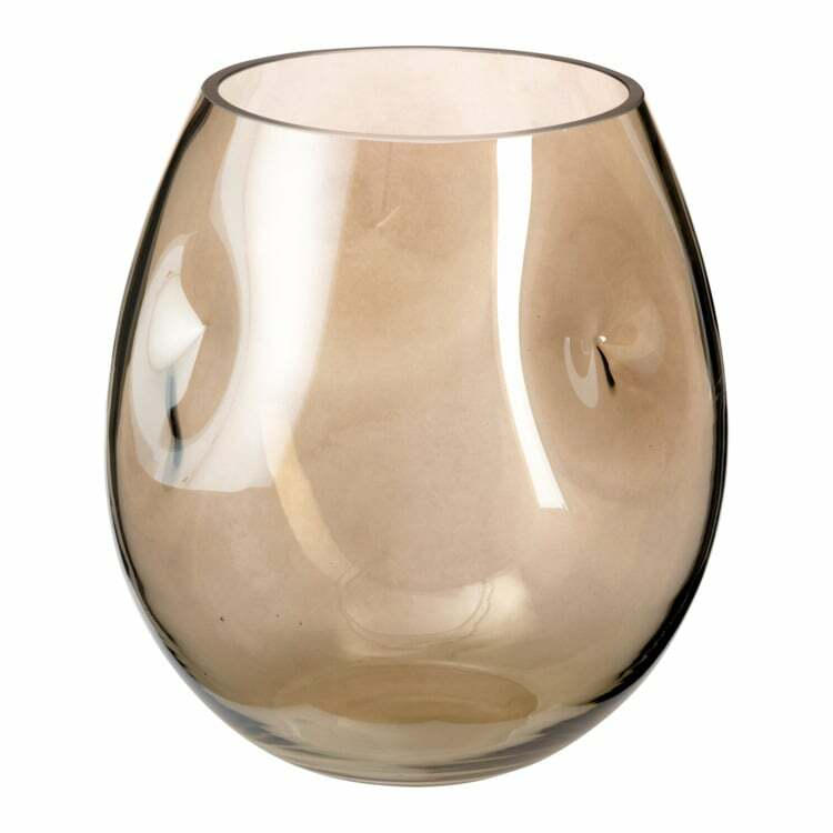 Vaso decorativo BUMP, vetro, beige