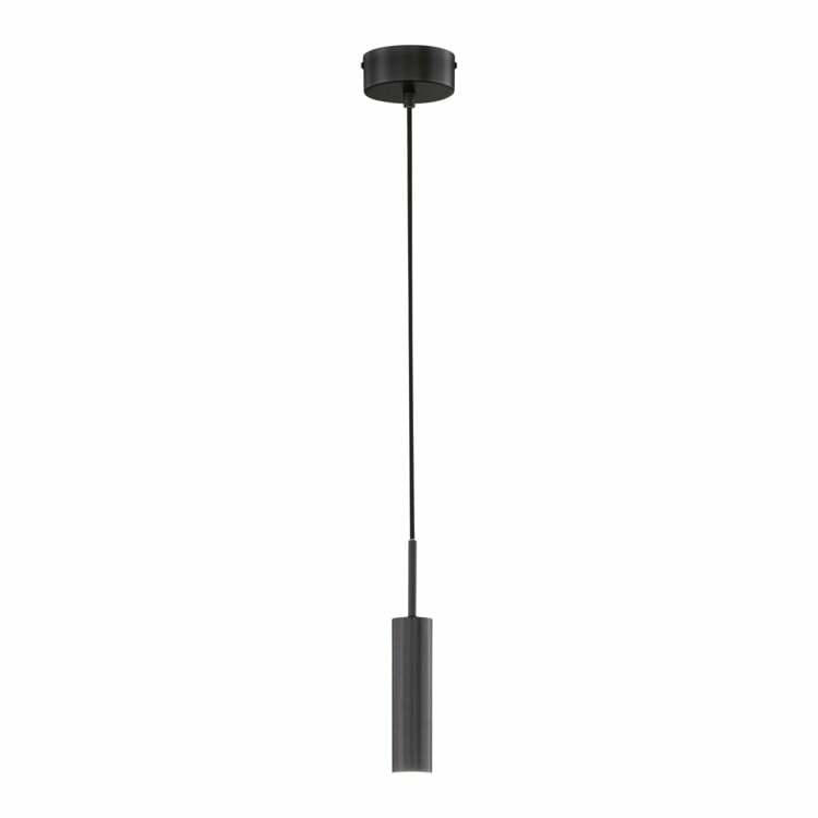 Lampe à suspension LED STINA, métal, noir