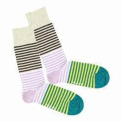 Socken FOUR MATION, Biobaumwolle/Polyamid (PA)/Elastan, off-white/weiss/flieder, 36-40