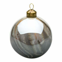 Palla di Natale BOHO CHIC, vetro, grigio/oro