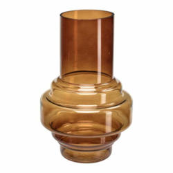 Vase décoratif ADA, verre, brun