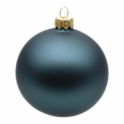 Boule de Noël MAGIC BLOOMS, verre, bleu gris