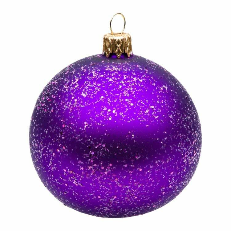 Boule de Noël RAINBOW, verre, violet