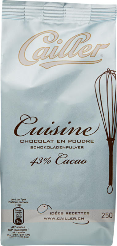 Cailler chocolat poudre 250g, 250 g