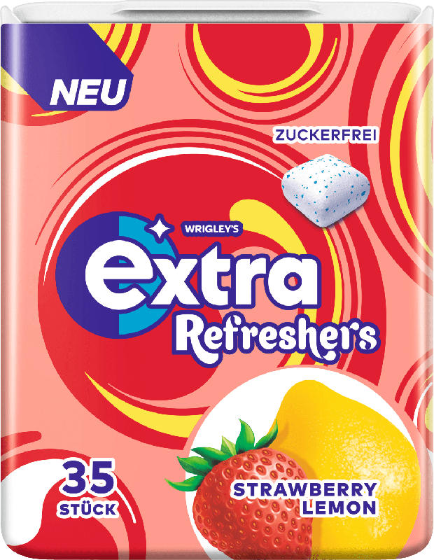 EXTRA Kaugummi, Refreshers Strawberry Lemon, zuckerfrei