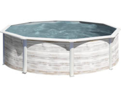 Aufstellpool Stahlwandpool-Set Gre rund Ø 480x122 cm inkl. Sandfilteranlage, Skimmer, Leiter, Filtersand & Anschlussschlauch Nordicoptik