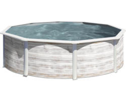 Aufstellpool Stahlwandpool-Set Gre rund Ø 370x122 cm inkl. Sandfilteranlage, Skimmer, Leiter, Filtersand & Anschlussschlauch Nordicoptik