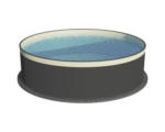 Hornbach Aufstellpool Stahlwandpool Planet Pool rund Ø 450x90 cm ohne Zubehör anthrazit mit Overlap-Folie sand