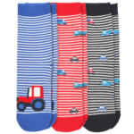 Ernsting's family 3 Paar Jungen Socken mit Fahrzeug-Motiven - bis 22.05.2024