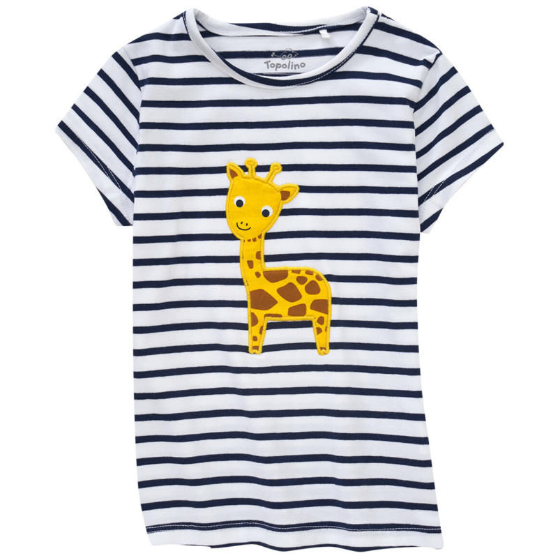 Mädchen T-Shirt mit Giraffen-Applikation