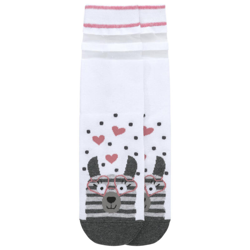 1 Paar Damen Socken mit Lama-Motiv