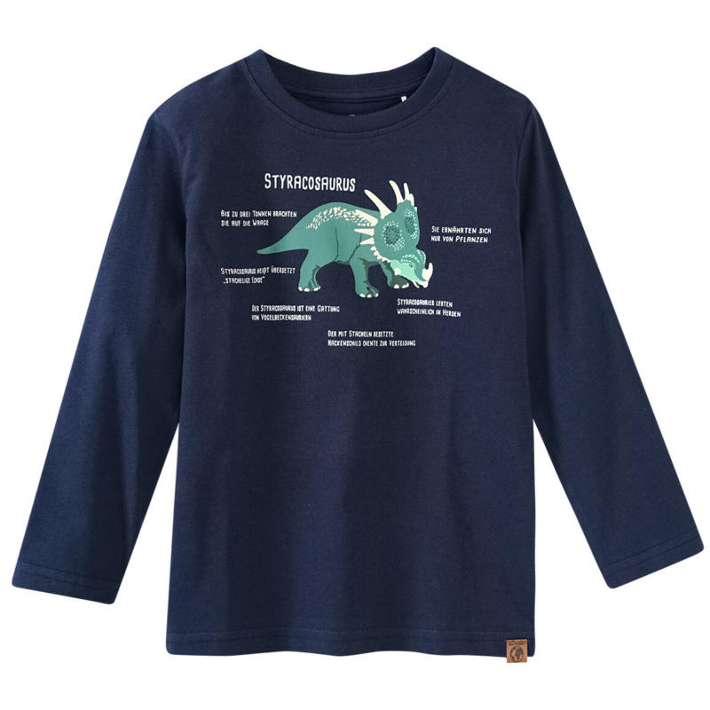 Kinder Langarmshirt mit Styracosaurus-Print