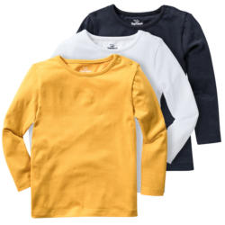 3 Baby Langarmshirts im Basic-Style