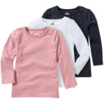 Ernsting's family 3 Baby Langarmshirts im Basic-Style - bis 24.04.2024