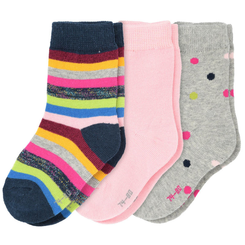 3 Paar Baby Socken in bunten Farben