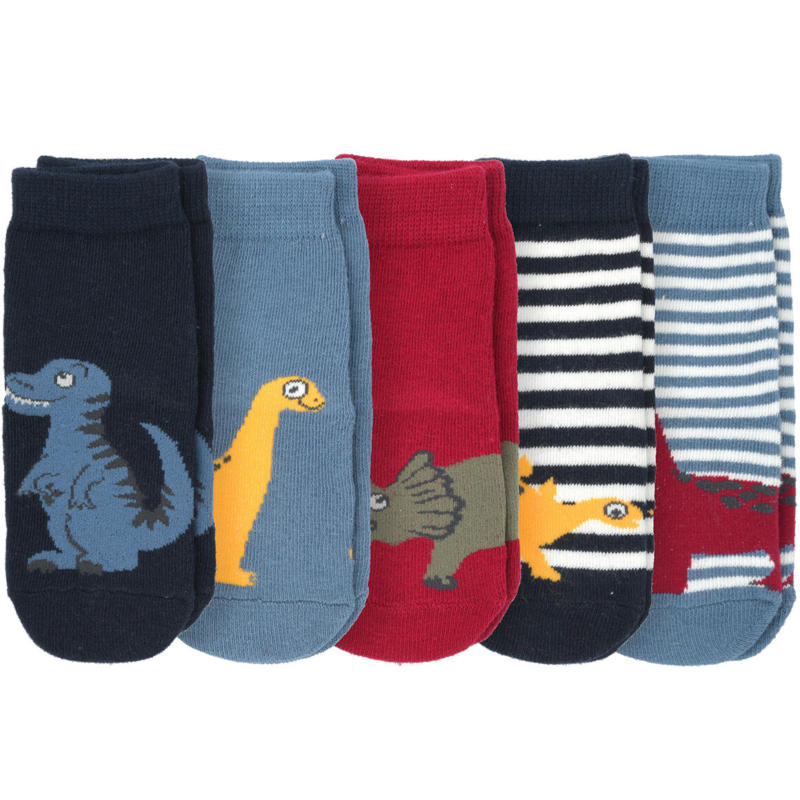 5 Paar Baby Socken mit Dino-Motiven