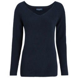 Damen Strickpullover mit V-Ausschnitt