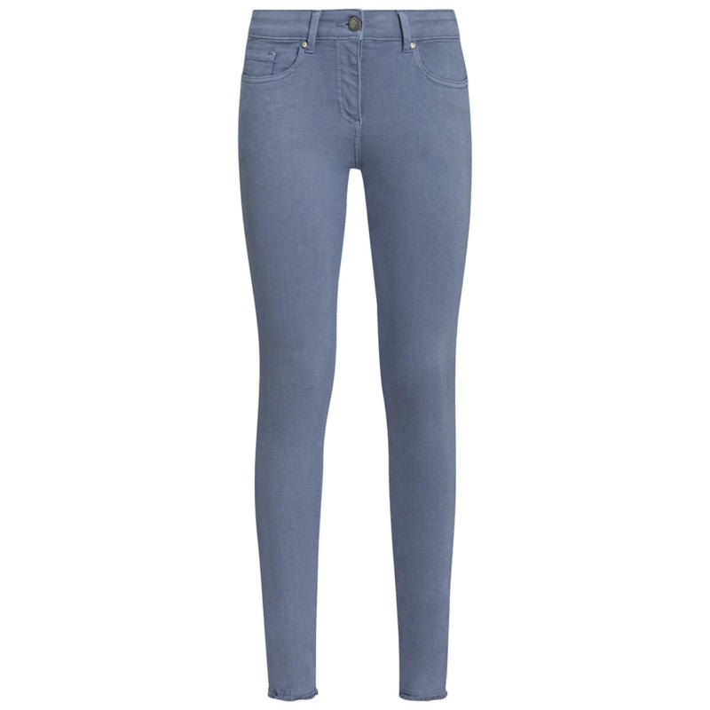 Damen Slim-Jeans mit ausgefranstem Saum