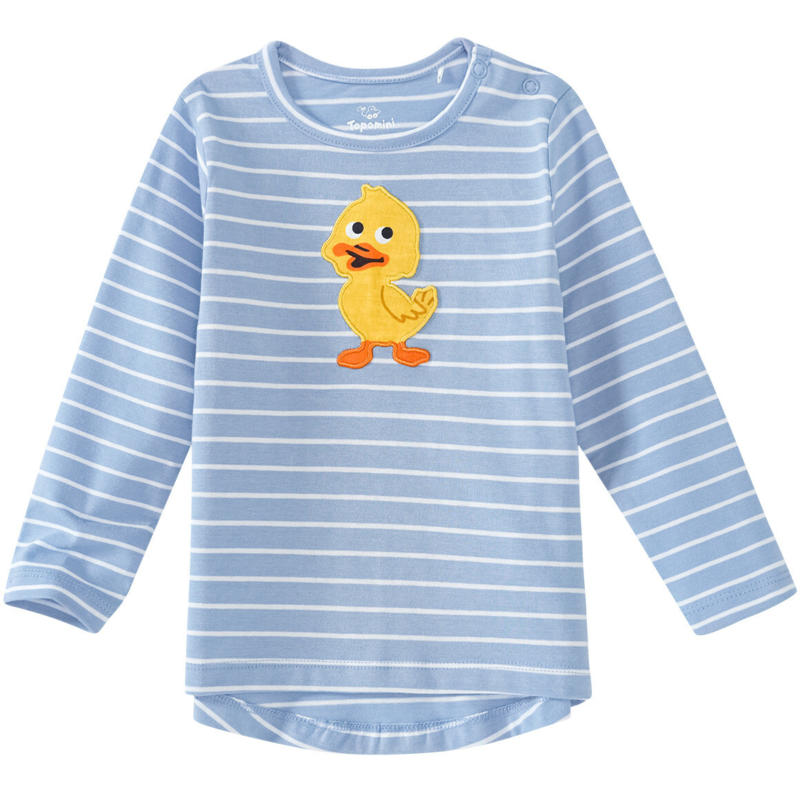 Baby Langarmshirt mit Enten-Applikation