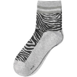 1 Paar Damen Socken mit Zebra-Muster
