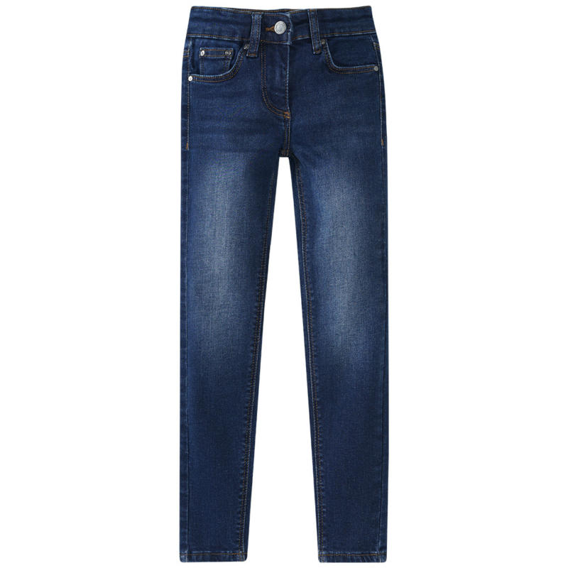 Mädchen Skinny-Jeans mit Used-Waschung