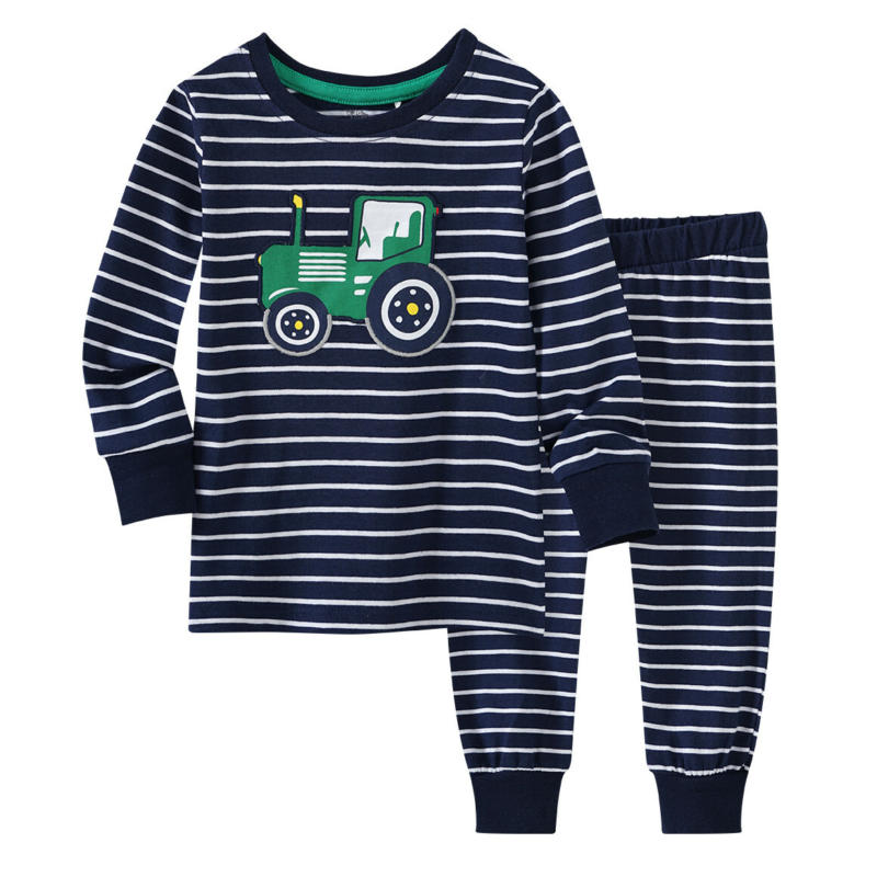 Baby Schlafanzug mit Trecker-Applikation