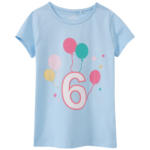 Ernsting's family Kinder T-Shirt mit Geburtstagszahl - bis 01.05.2024