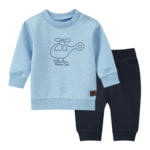 Ernsting's family Newborn Sweatshirt und Jogginghose im Set - bis 12.06.2024