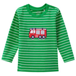 Baby Langarmshirt mit Feuerwehr-Applikation